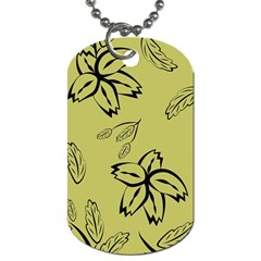 Folk Flowers Print Floral Pattern Ethnic Art Dog Tag (one Side) by Eskimos