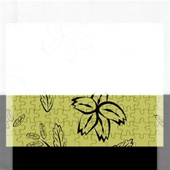 Folk Flowers Print Floral Pattern Ethnic Art Rectangular Jigsaw Puzzl by Eskimos