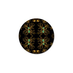 Floral Folk Damask Pattern  Golf Ball Marker by Eskimos