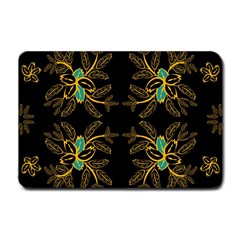 Floral Folk Damask Pattern  Small Doormat  by Eskimos