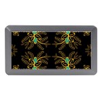 Floral folk damask pattern  Memory Card Reader (Mini) Front