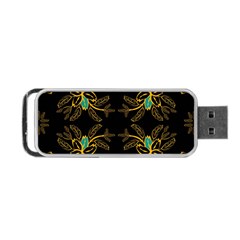 Floral Folk Damask Pattern  Portable Usb Flash (two Sides) by Eskimos