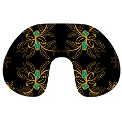 Floral Folk Damask Pattern  Travel Neck Pillow by Eskimos