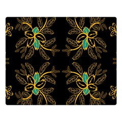 Floral Folk Damask Pattern  Double Sided Flano Blanket (large)  by Eskimos