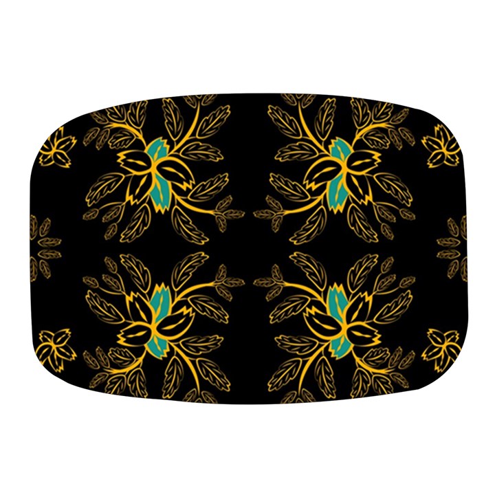 Floral folk damask pattern  Mini Square Pill Box