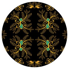 Floral Folk Damask Pattern  Round Trivet by Eskimos