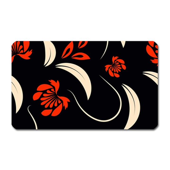 Folk flowers print Floral pattern Ethnic art Magnet (Rectangular)