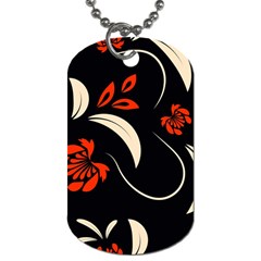 Folk Flowers Print Floral Pattern Ethnic Art Dog Tag (one Side) by Eskimos