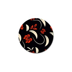 Folk Flowers Print Floral Pattern Ethnic Art Golf Ball Marker (4 Pack) by Eskimos