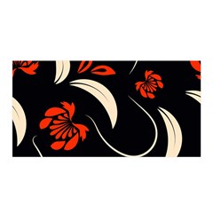 Folk Flowers Print Floral Pattern Ethnic Art Satin Wrap by Eskimos