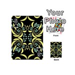 Floral folk damask pattern Fantasy flowers  Playing Cards 54 Designs (Mini) Front - Spade5