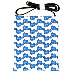 Abstract Waves Shoulder Sling Bag by SychEva