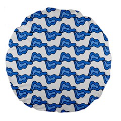 Abstract Waves Large 18  Premium Round Cushions by SychEva