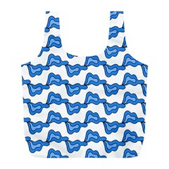 Abstract Waves Full Print Recycle Bag (l) by SychEva