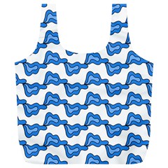 Abstract Waves Full Print Recycle Bag (xl)