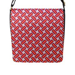 Abstract Cookies Flap Closure Messenger Bag (l) by SychEva