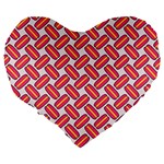 Abstract Cookies Large 19  Premium Flano Heart Shape Cushions Back