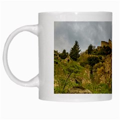 Ancient Mystras Landscape, Peloponnese, Greece White Mugs by dflcprintsclothing