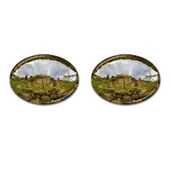 Ancient Mystras Landscape, Peloponnese, Greece Cufflinks (oval) by dflcprintsclothing