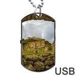 Ancient Mystras Landscape, Peloponnese, Greece Dog Tag USB Flash (Two Sides) Back