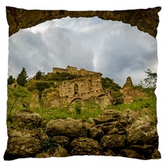 Ancient Mystras Landscape, Peloponnese, Greece Large Cushion Case (two Sides)