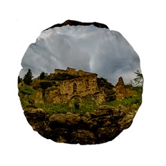 Ancient Mystras Landscape, Peloponnese, Greece Standard 15  Premium Round Cushions by dflcprintsclothing