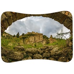 Ancient Mystras Landscape, Peloponnese, Greece Velour Seat Head Rest Cushion by dflcprintsclothing