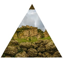 Ancient Mystras Landscape, Peloponnese, Greece Wooden Puzzle Triangle by dflcprintsclothing