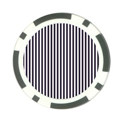 Minimalistic Black And White Stripes, Vertical Lines Pattern Poker Chip Card Guard by Casemiro