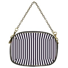 Minimalistic Black And White Stripes, Vertical Lines Pattern Chain Purse (two Sides) by Casemiro