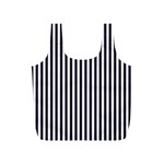 Minimalistic black and white stripes, vertical lines pattern Full Print Recycle Bag (S) Front