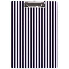 Minimalistic Black And White Stripes, Vertical Lines Pattern A4 Clipboard