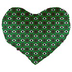 Beetle Eyes Large 19  Premium Flano Heart Shape Cushions Back