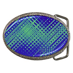 Blue Green Tiling  Belt Buckles by lujastyles