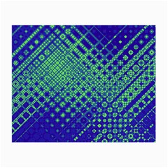 Blue Green Tiling  Small Glasses Cloth (2 Sides)