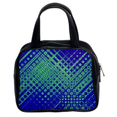 Blue Green Tiling  Classic Handbag (two Sides) by lujastyles