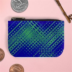 Blue Green Tiling  Mini Coin Purse by lujastyles