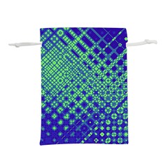 Blue Green Tiling  Lightweight Drawstring Pouch (s) by lujastyles