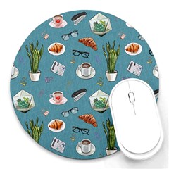 Fashionable Office Supplies Round Mousepads by SychEva