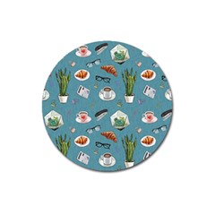 Fashionable Office Supplies Magnet 3  (round) by SychEva