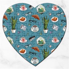 Fashionable Office Supplies Jigsaw Puzzle (heart) by SychEva