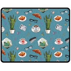 Fashionable Office Supplies Fleece Blanket (medium)  by SychEva