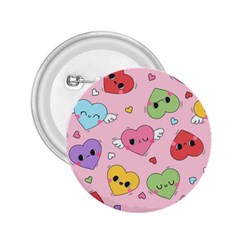 Kawaii Hearts Pattern 2 25  Buttons