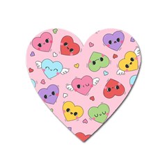 Kawaii Hearts Pattern Heart Magnet