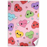 Kawaii Hearts Pattern Canvas 12  x 18  11.88 x17.36  Canvas - 1