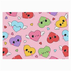 Kawaii Hearts Pattern Large Glasses Cloth by lisamaisak