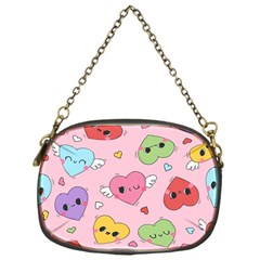 Kawaii Hearts Pattern Chain Purse (one Side)