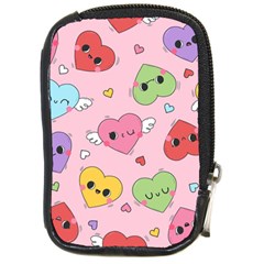 Kawaii Hearts Pattern Compact Camera Leather Case