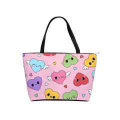 Kawaii Hearts Pattern Classic Shoulder Handbag by lisamaisak