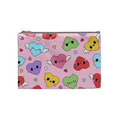 Kawaii Hearts Pattern Cosmetic Bag (medium)